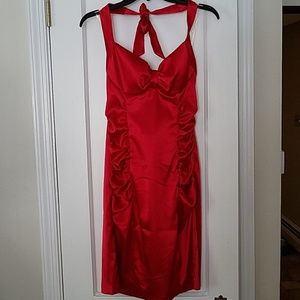 Ruby Rox red satin dress